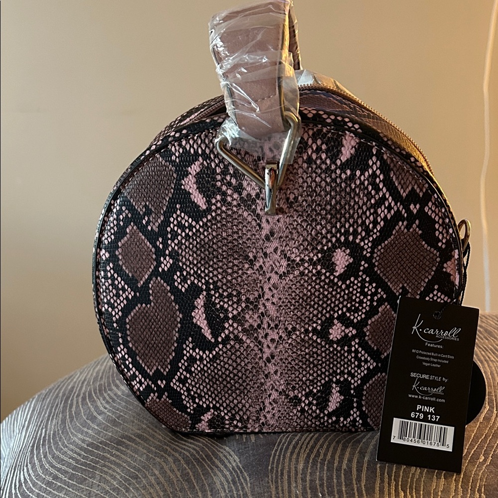 Pink Snake Print Wristlet